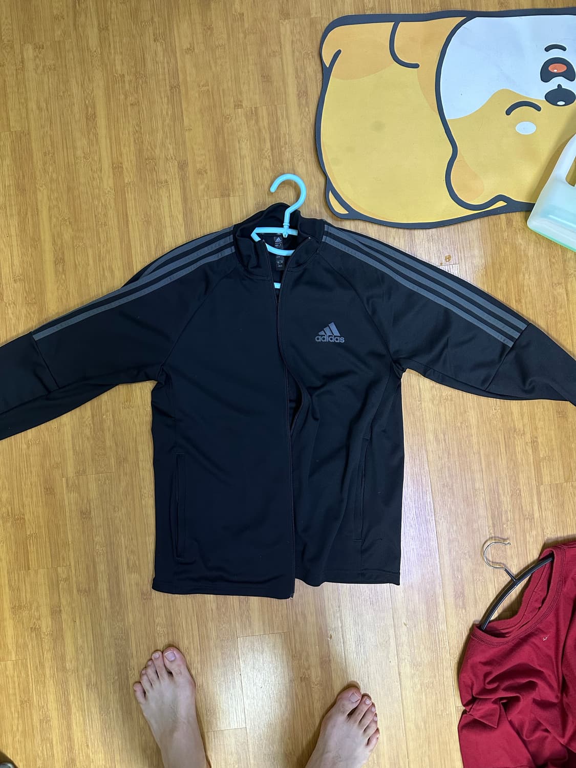 L) 빈티지 아디다스 져지 블랙 상품이미지1