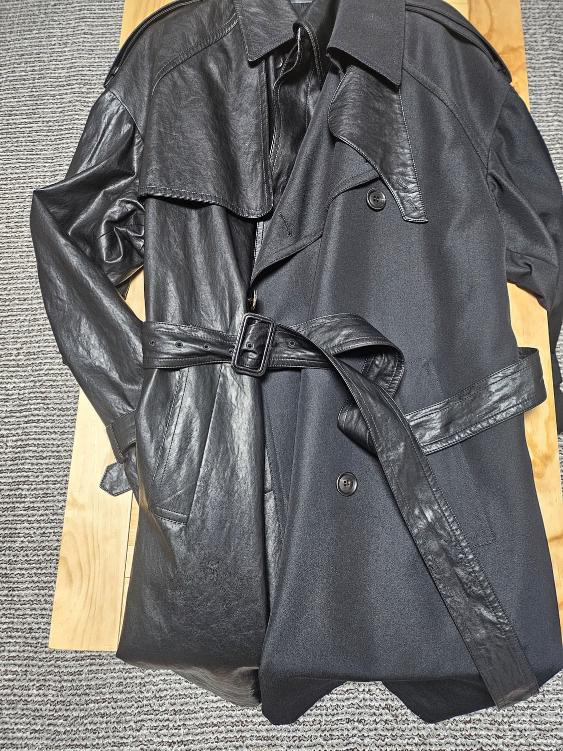 준지 아수라 레더코트팝니다. 상품이미지3