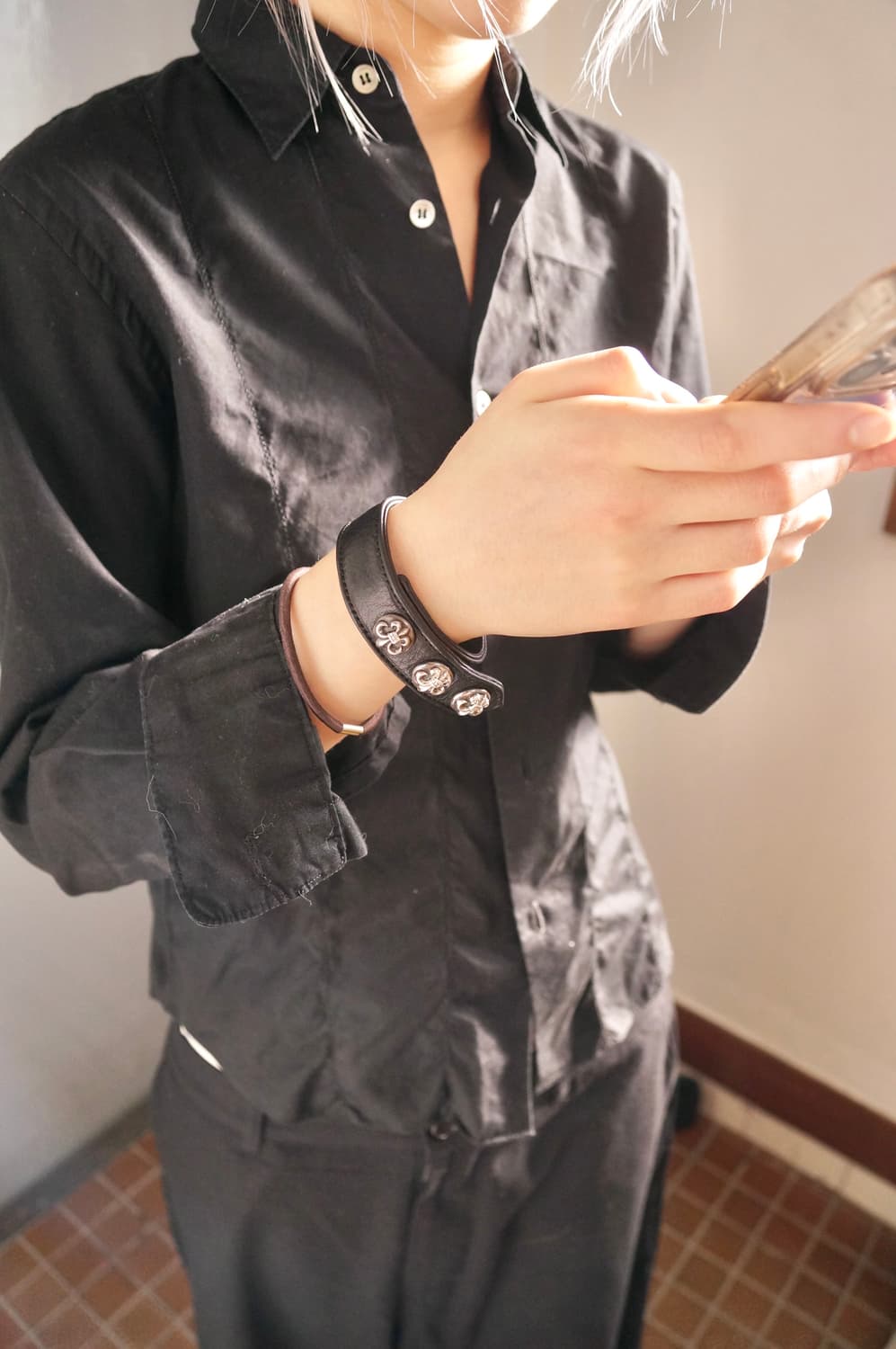 크롬하츠 레더 팔찌 상품이미지3