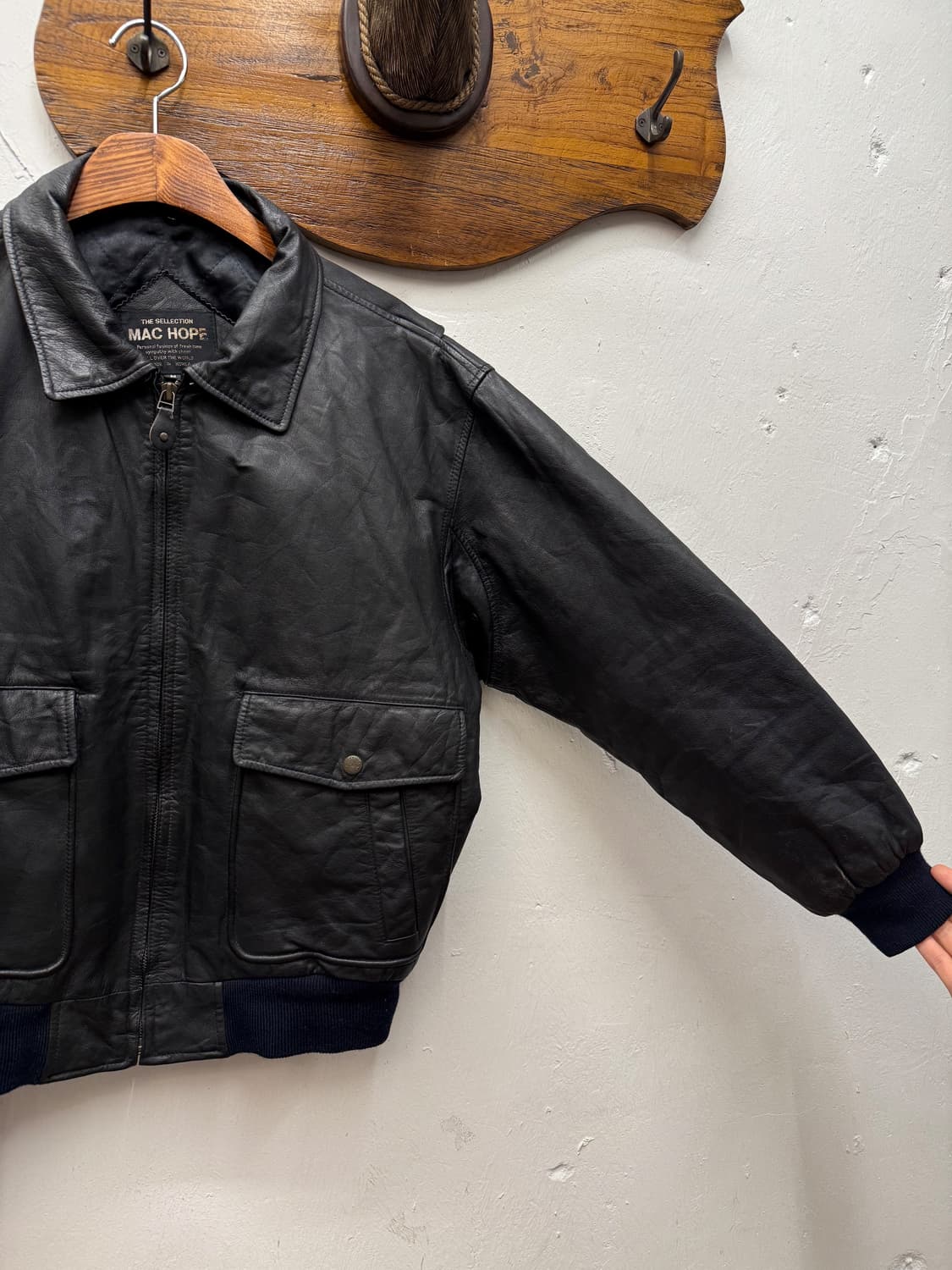 MAC HOPE Leather G-1 Flight Jacket 상품이미지4