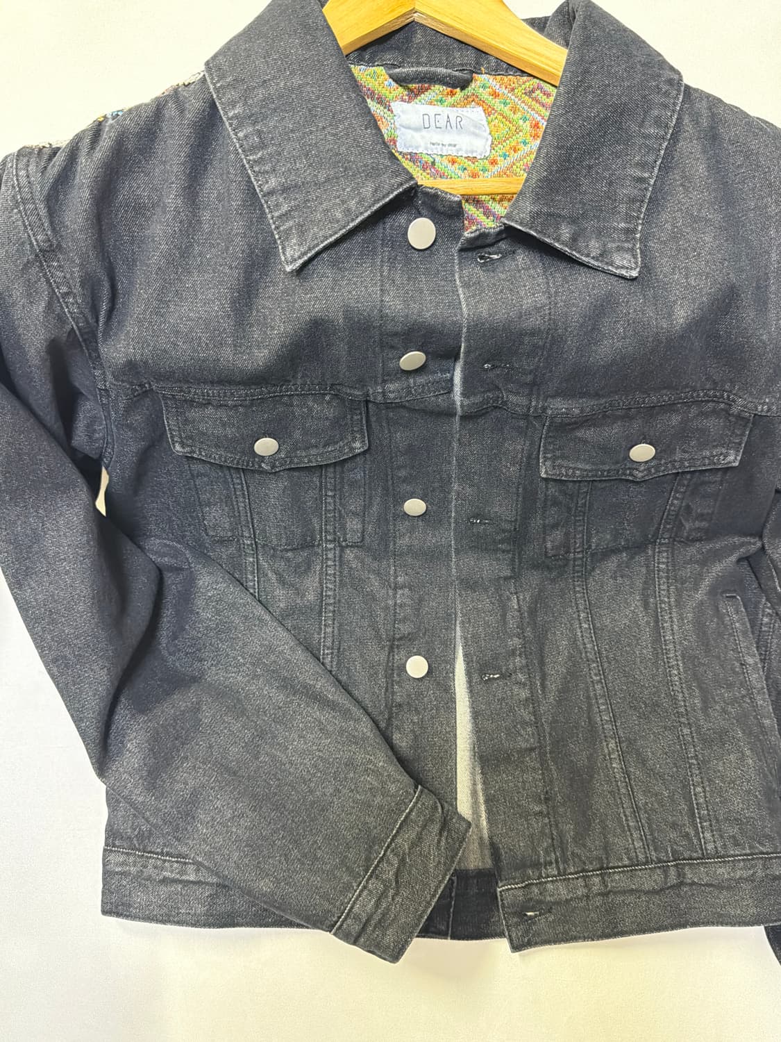 빈티지 크롭 데님 자켓 상품이미지1