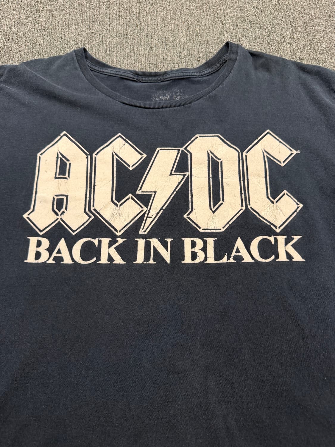 2XL) ACDC 빈티지 로고 프린팅 반팔 티셔츠 상품이미지3