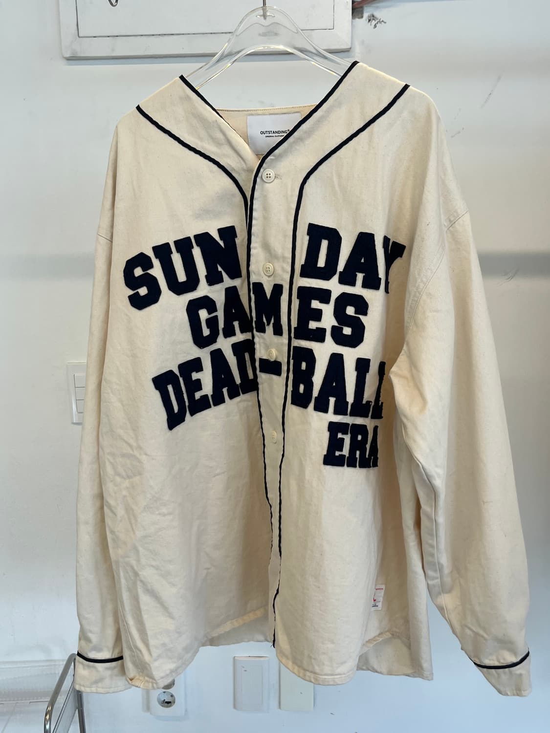 Outstanding Ivory Baseball Shirt 상품이미지1