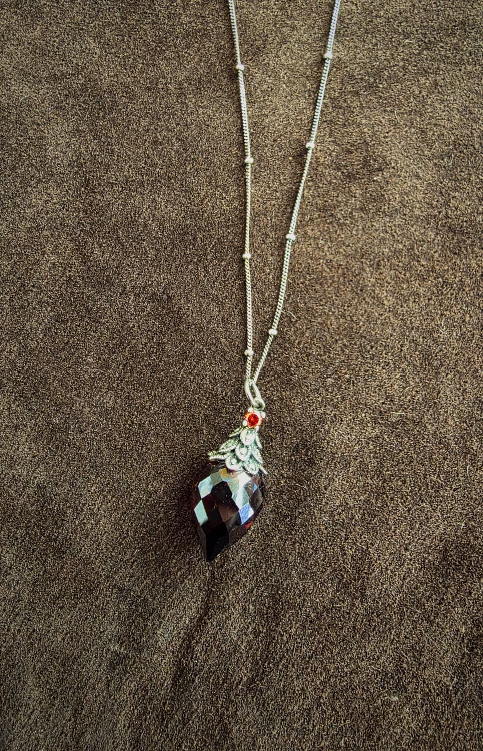 Silver925 red Cristal vintage nacklace 상품이미지6