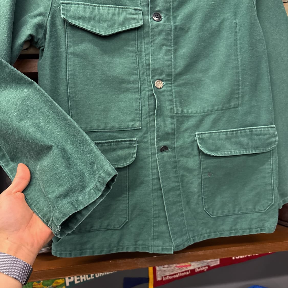 Rare 70s 프렌치 워크 자켓 체스트포켓 스티치 레어 컬러 N324 상품이미지4