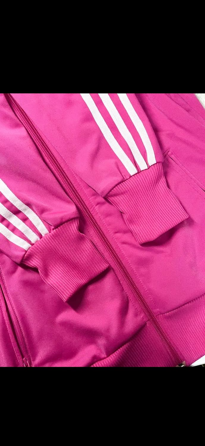 아디다스 우먼스 파이어버드 트랙탑 져지 핫핑크 빅로고 상품이미지2