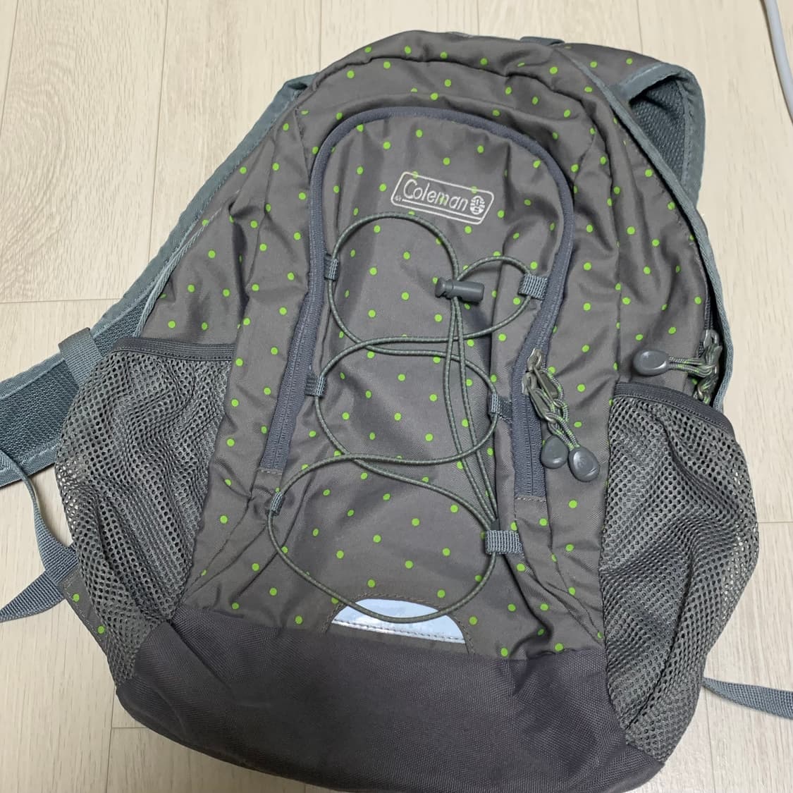 콜맨 초록 도트 백팩 | 가방 일본 빈티지 하구미 모리걸 카메 마루 상품이미지1