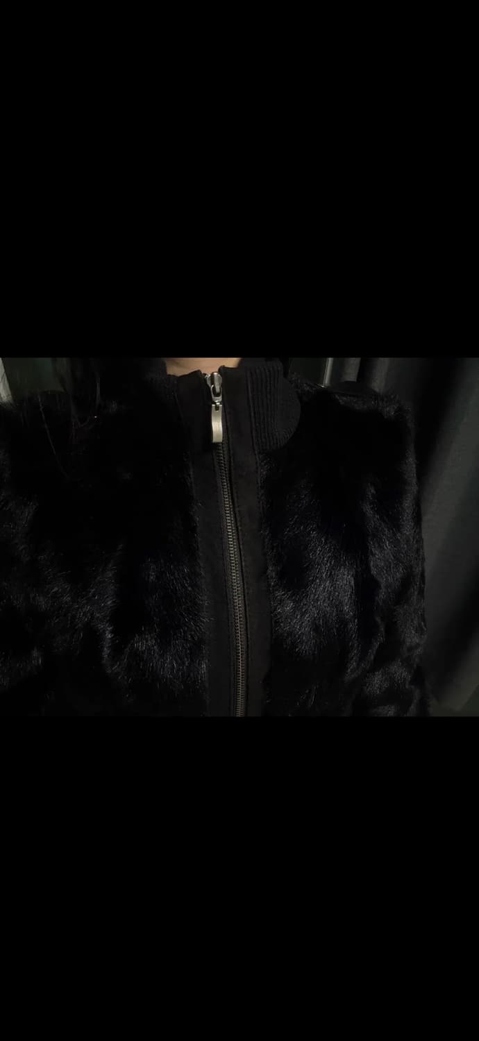 빈티지 양가죽 블랙 하이넥 리얼퍼 자켓 ayadz 큐빈 오공이 파우닝 상품이미지3