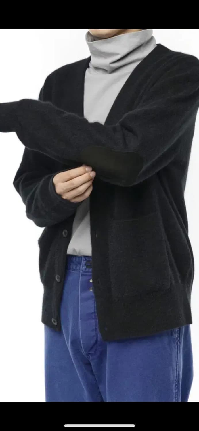 이얼즈어고 폭스 울 가디건 블랙 L 상품이미지2
