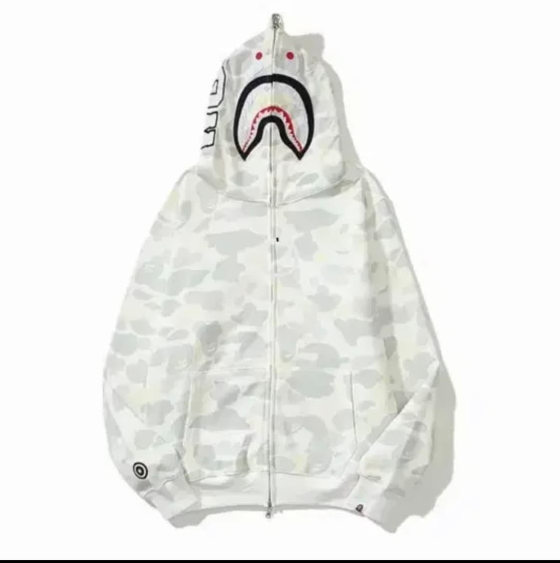 구해요 베이프 샤크카모 화이트 후드집업 상품이미지1