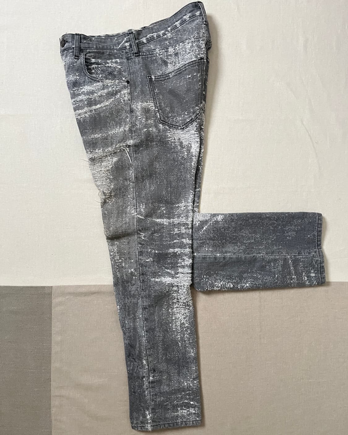 Taakk 24aw 자가드 스트레이트 데님 팬츠 boro 사시코 상품이미지5