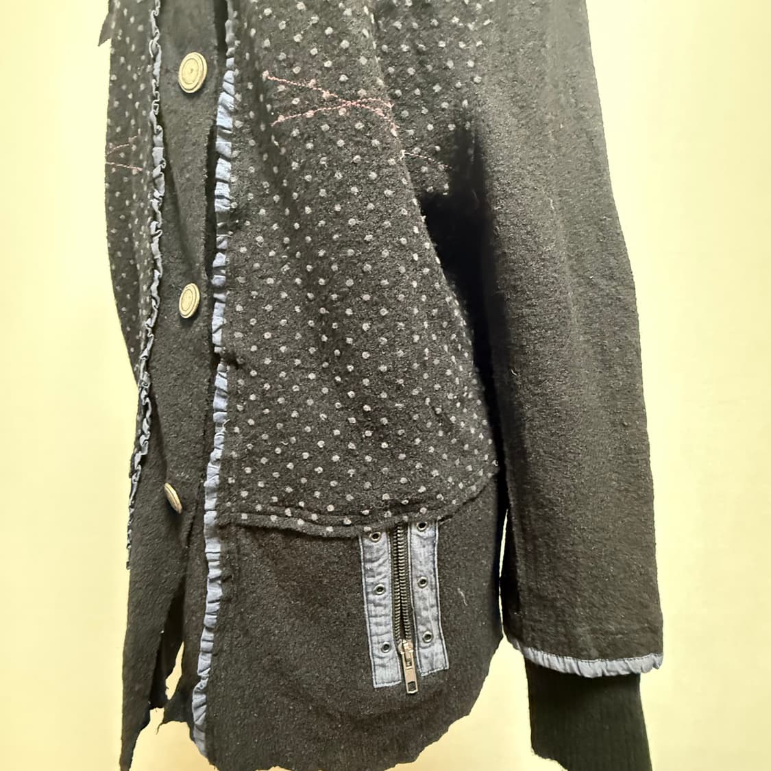 빈티지 도트 가디건 상품이미지3