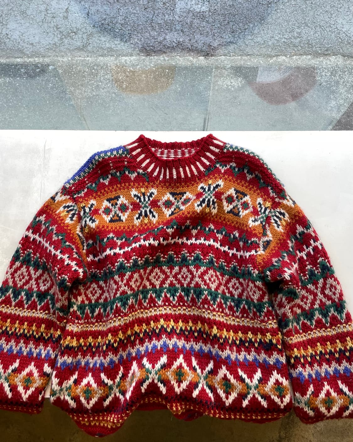 Vintage Fair isle wool sweater 페어아일 스웨터 상품이미지10