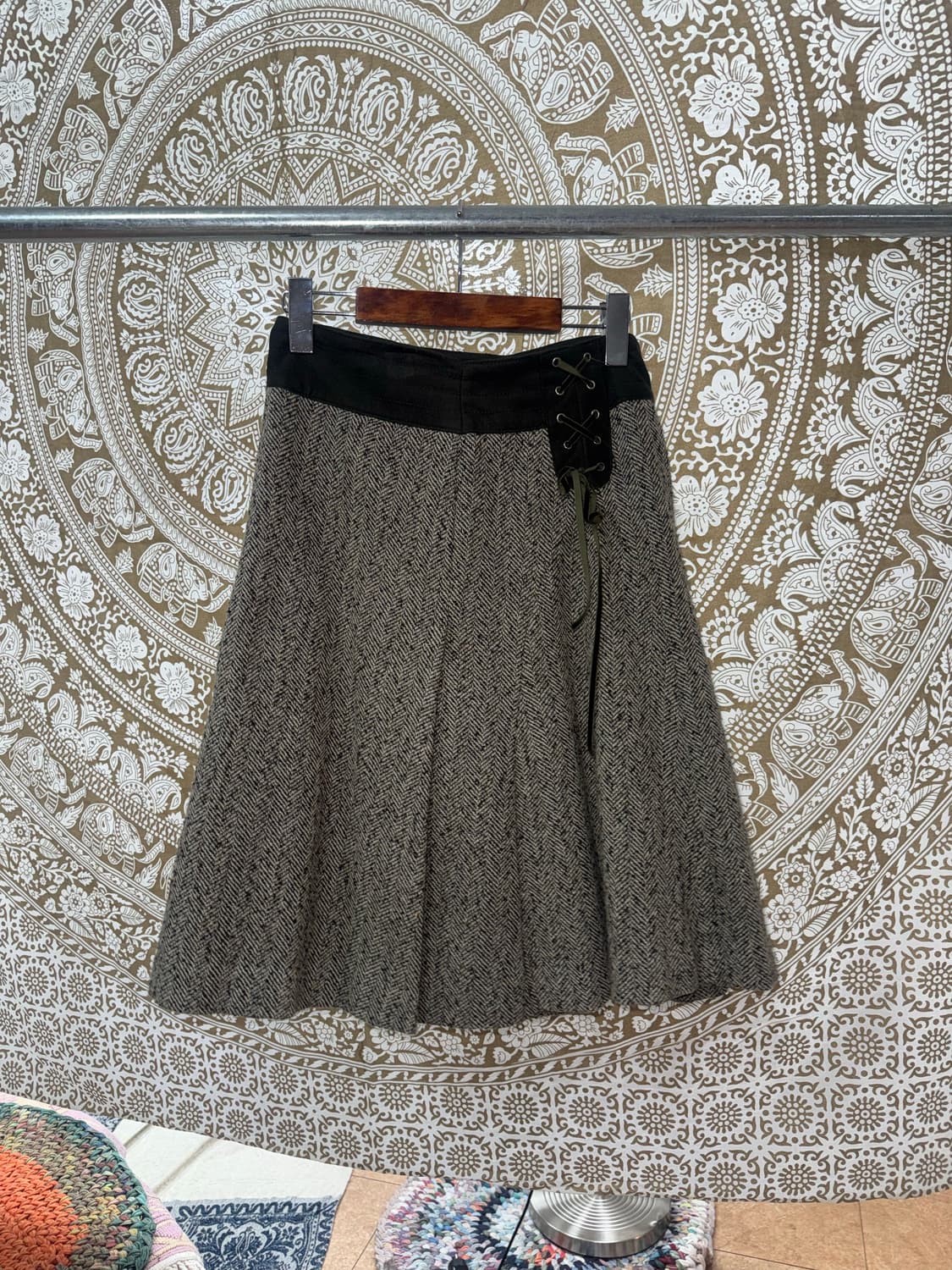 빈티지 모직 미디스커트  상품이미지5