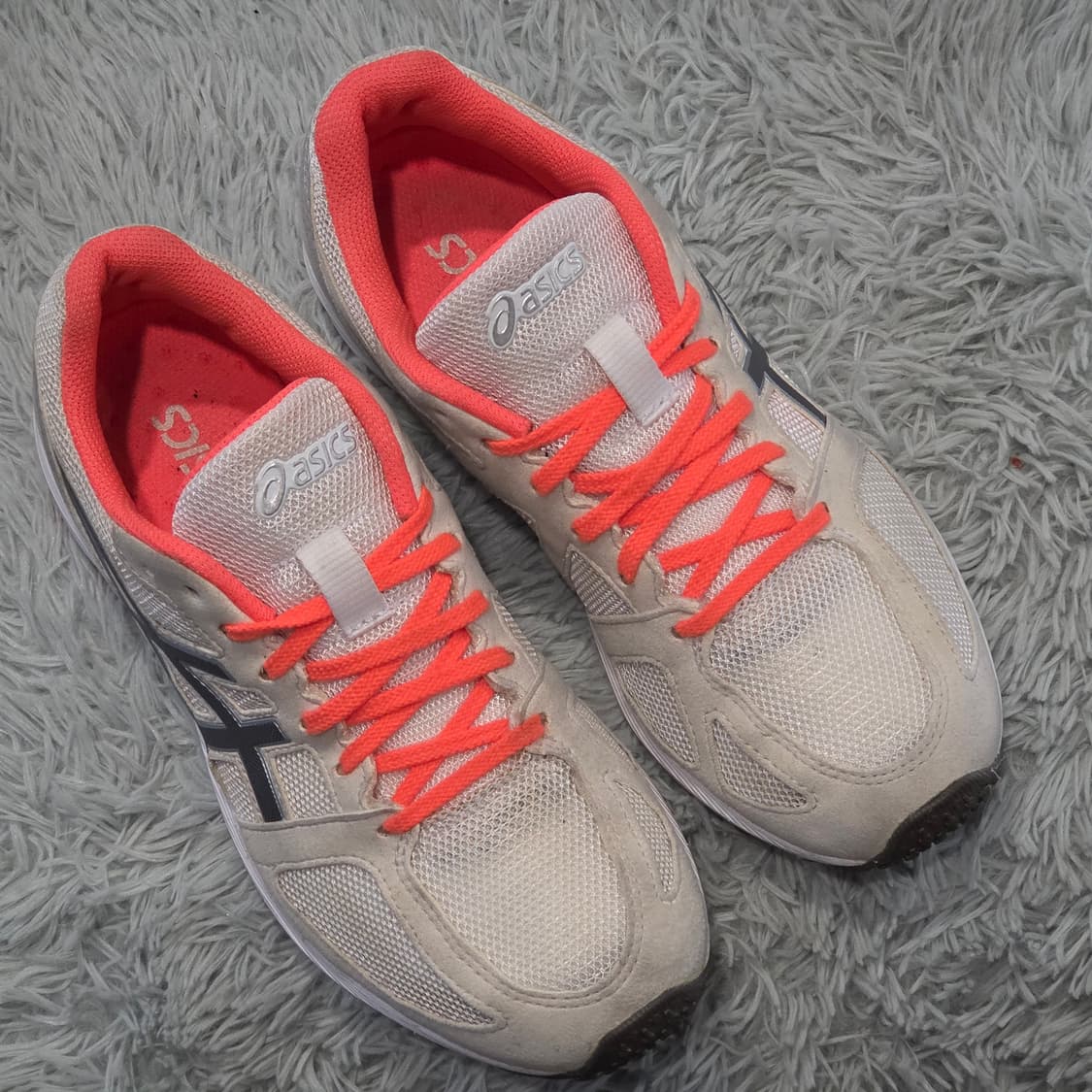 5q-13:아식스 라이트레이서 TJL519 화이트-코랄 (24.0cm) 상품이미지5