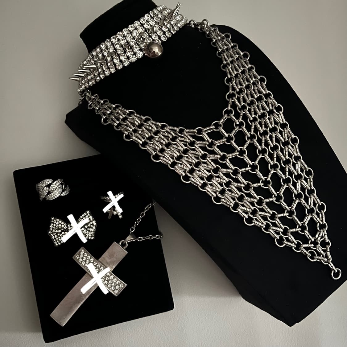 빈티지 악세서리 목걸이 팔찌 반지 갸루 펑크 체인 락시크 상품이미지4