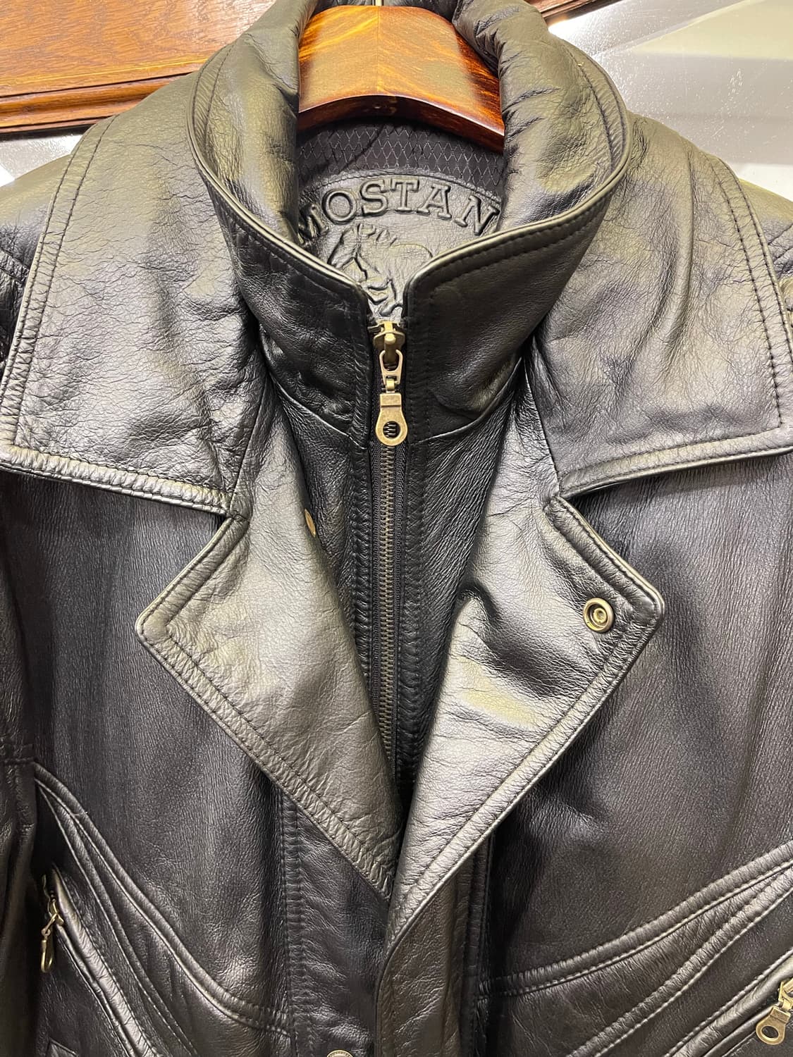 90's vintage leather jacket 상품이미지3