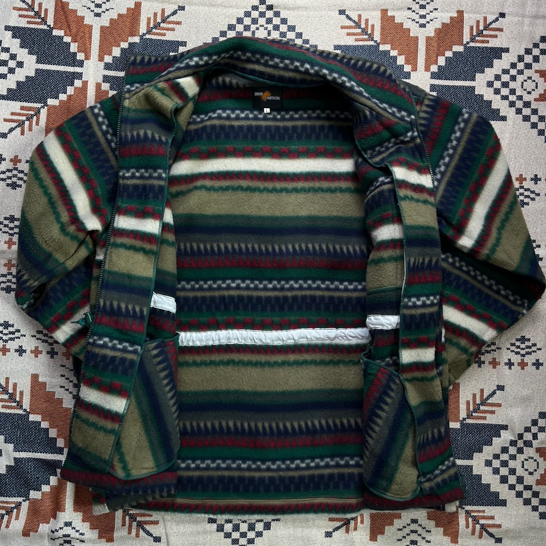 90s SNOW FANTASIA 빈티지 에스닉 플리스 (실측확인) 상품이미지6