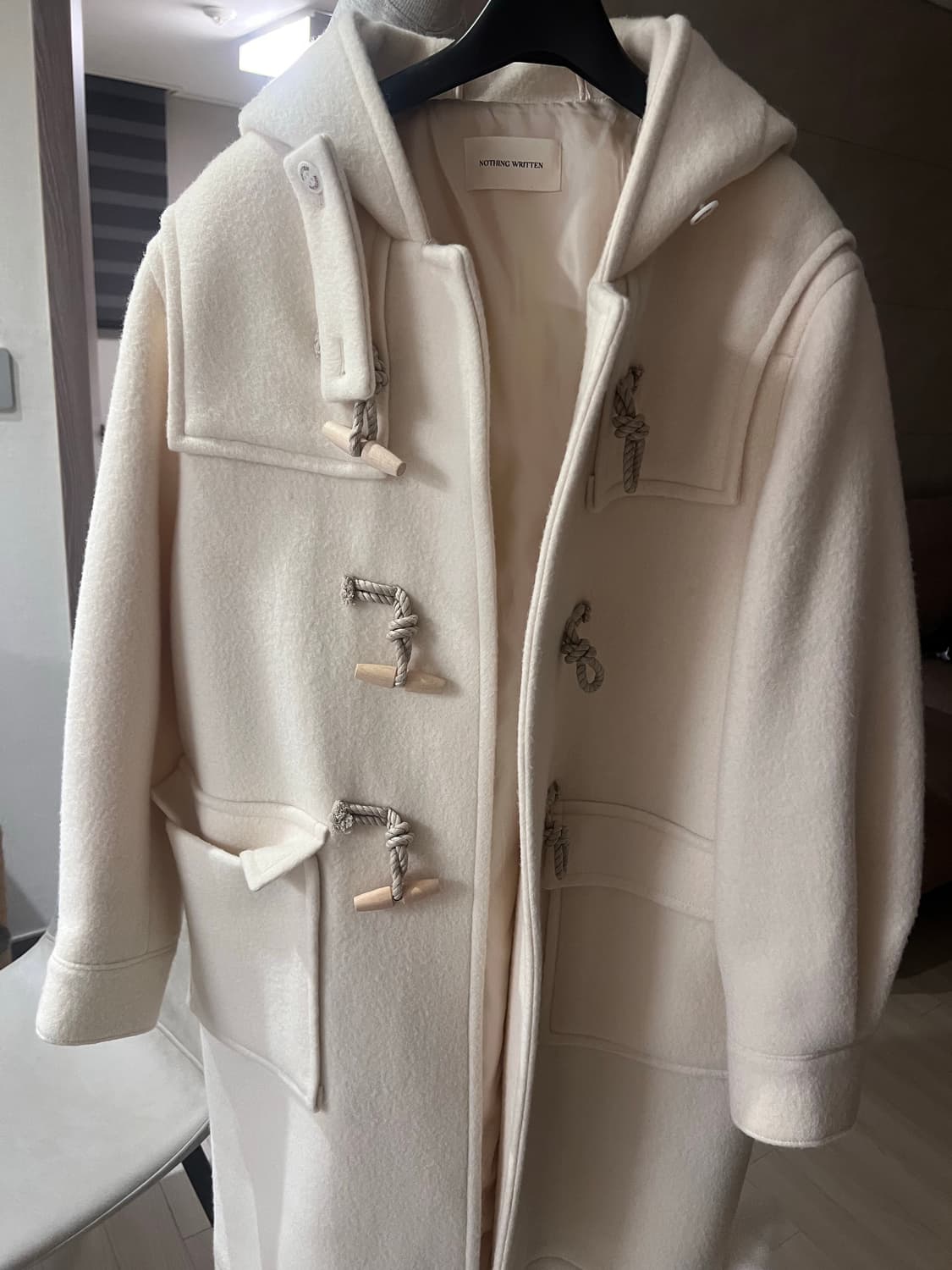 낫띵리튼 아이보리 더플코트 상품이미지5