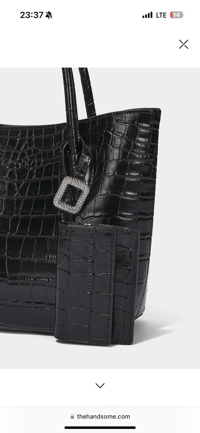 오브제 OBZEE 크로커다일 +큐빅 가드지갑 숄더백  상품이미지5