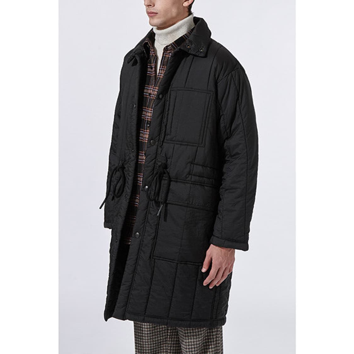 블랙 캐시미어 롱패딩 상품이미지2