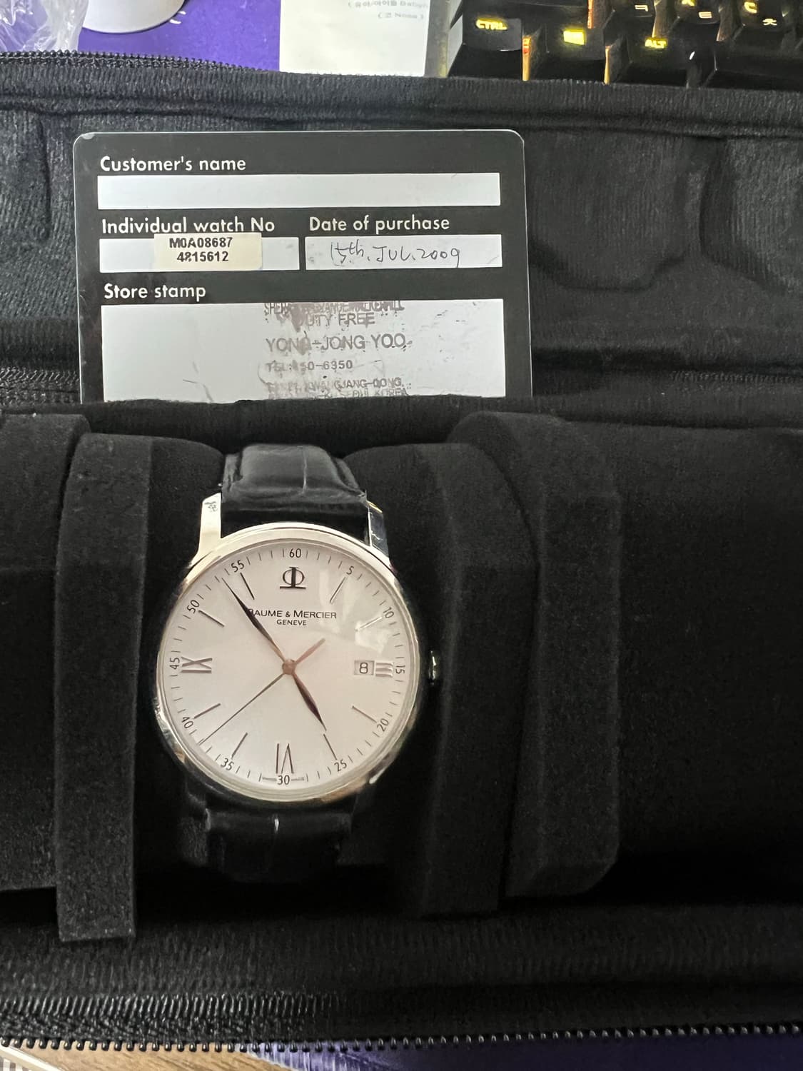 보메 메르시에 쿼츠 시계 판매합니다. 상품이미지1