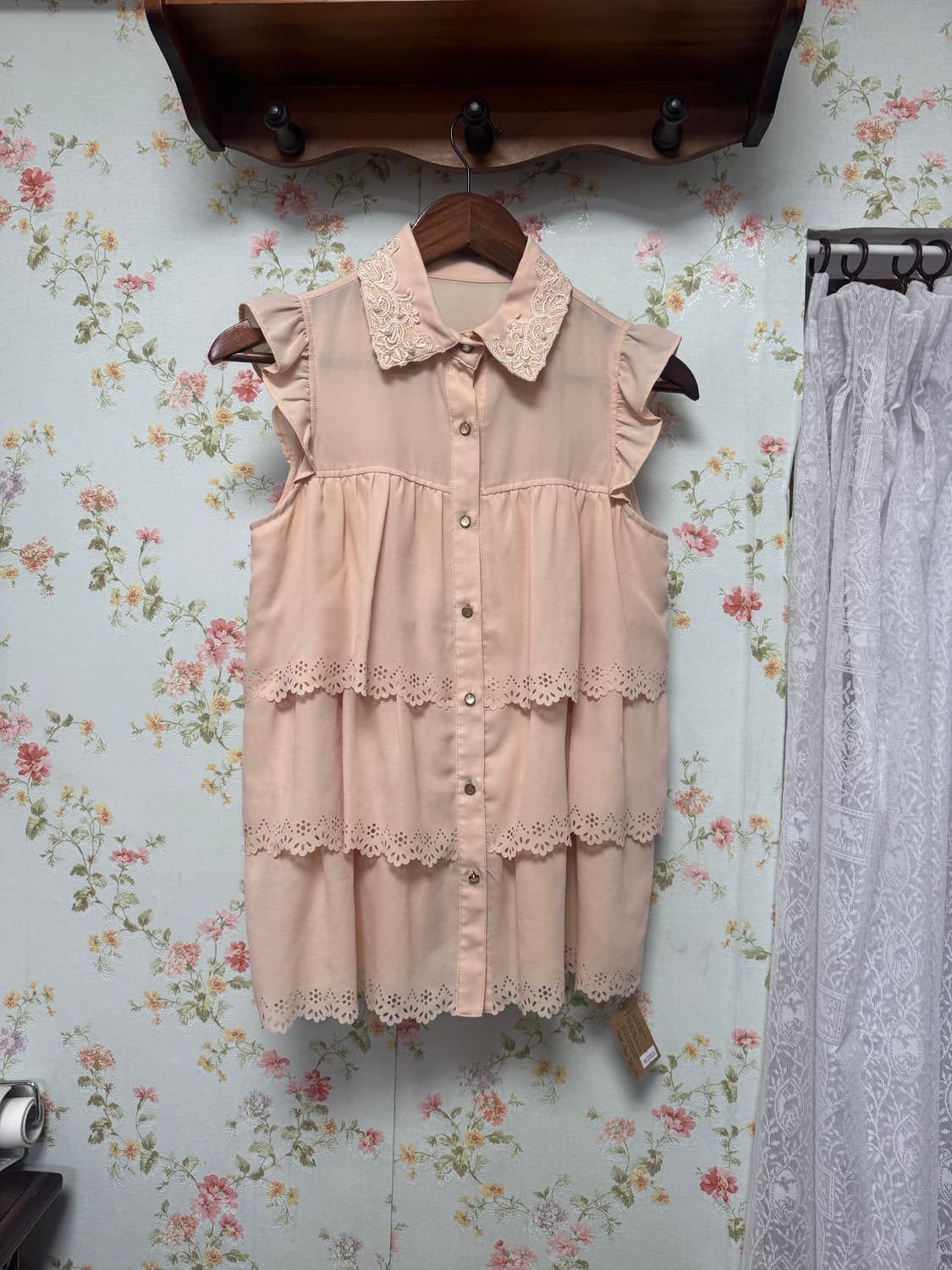 카라 슬리브리스 블라우스 상품이미지1