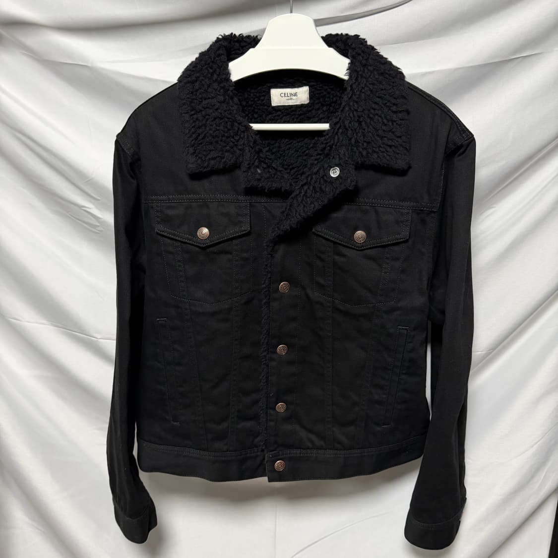 [S+급/S] 셀린느 시퀀 로고 데님 트러커 자켓 상품이미지3