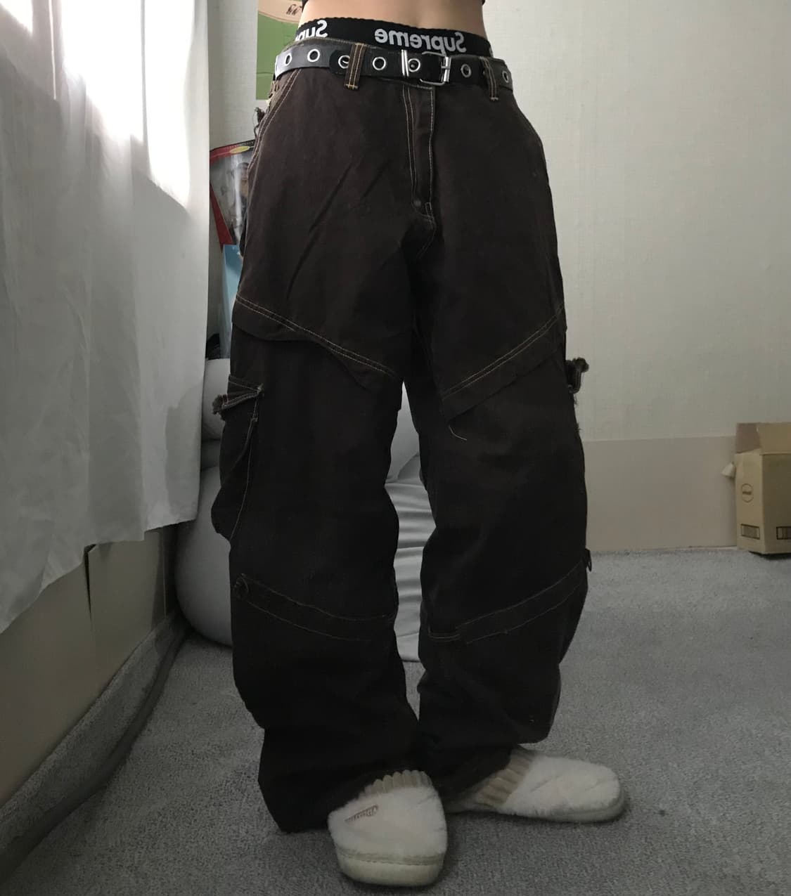 빈티지 포켓디테일 브라운 카고팬츠 상품이미지3