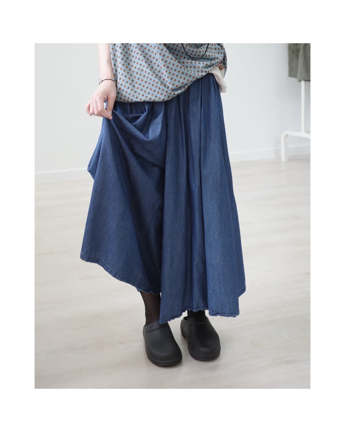 Stitch denim skirt pants 상품이미지5