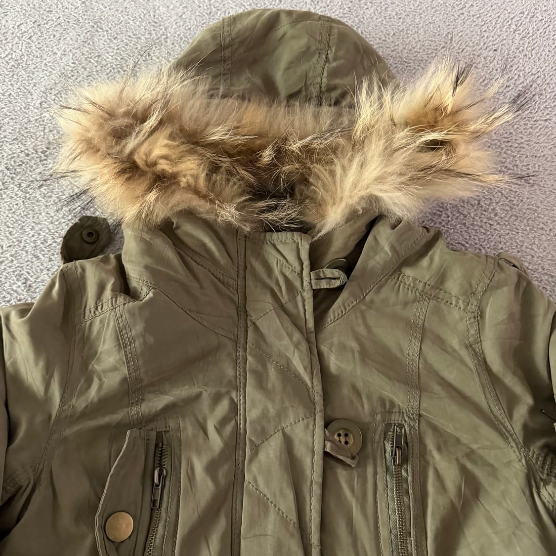 Fur military jacket 상품이미지2