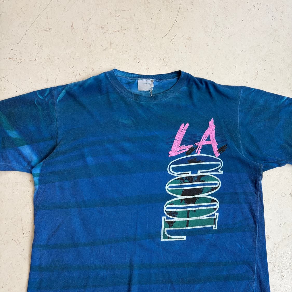 90s USA LA COOL 빈티지 싱글스티치 반팔티 L 상품이미지4
