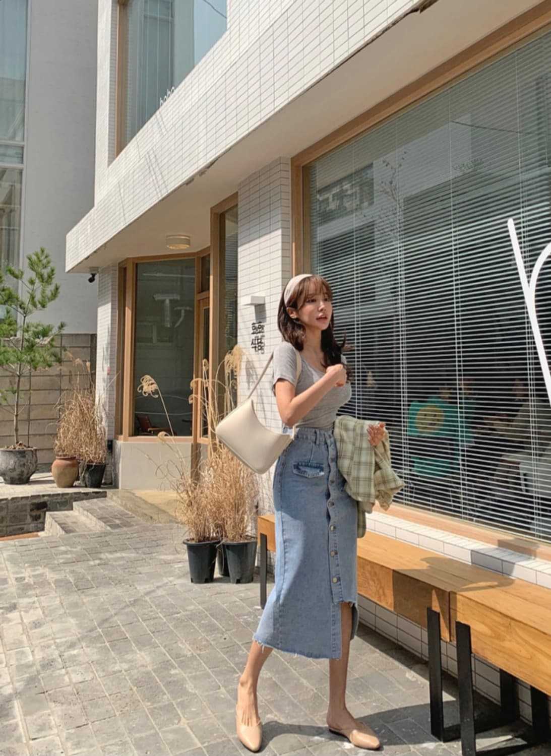 체크 오버핏 자켓 상품이미지4