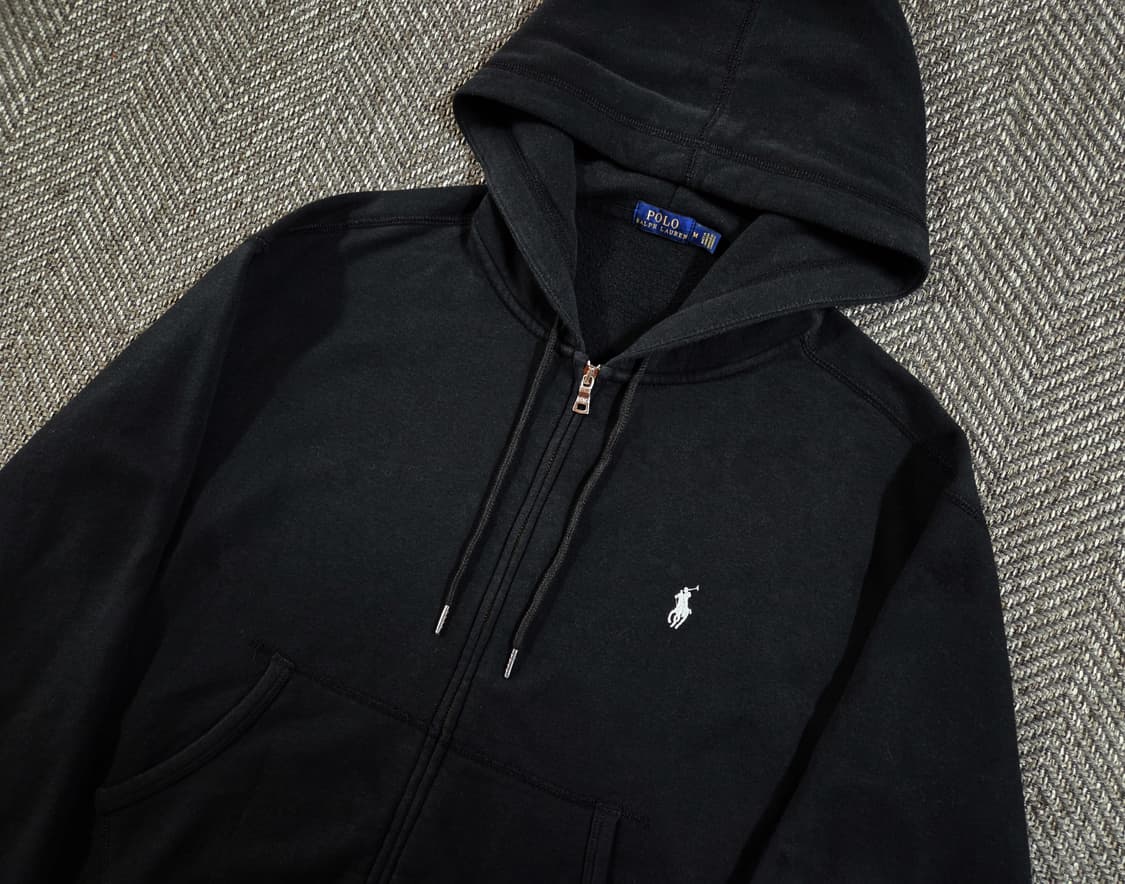 폴로 랄프로렌 블랙 풀집업 후드집업 상품이미지3