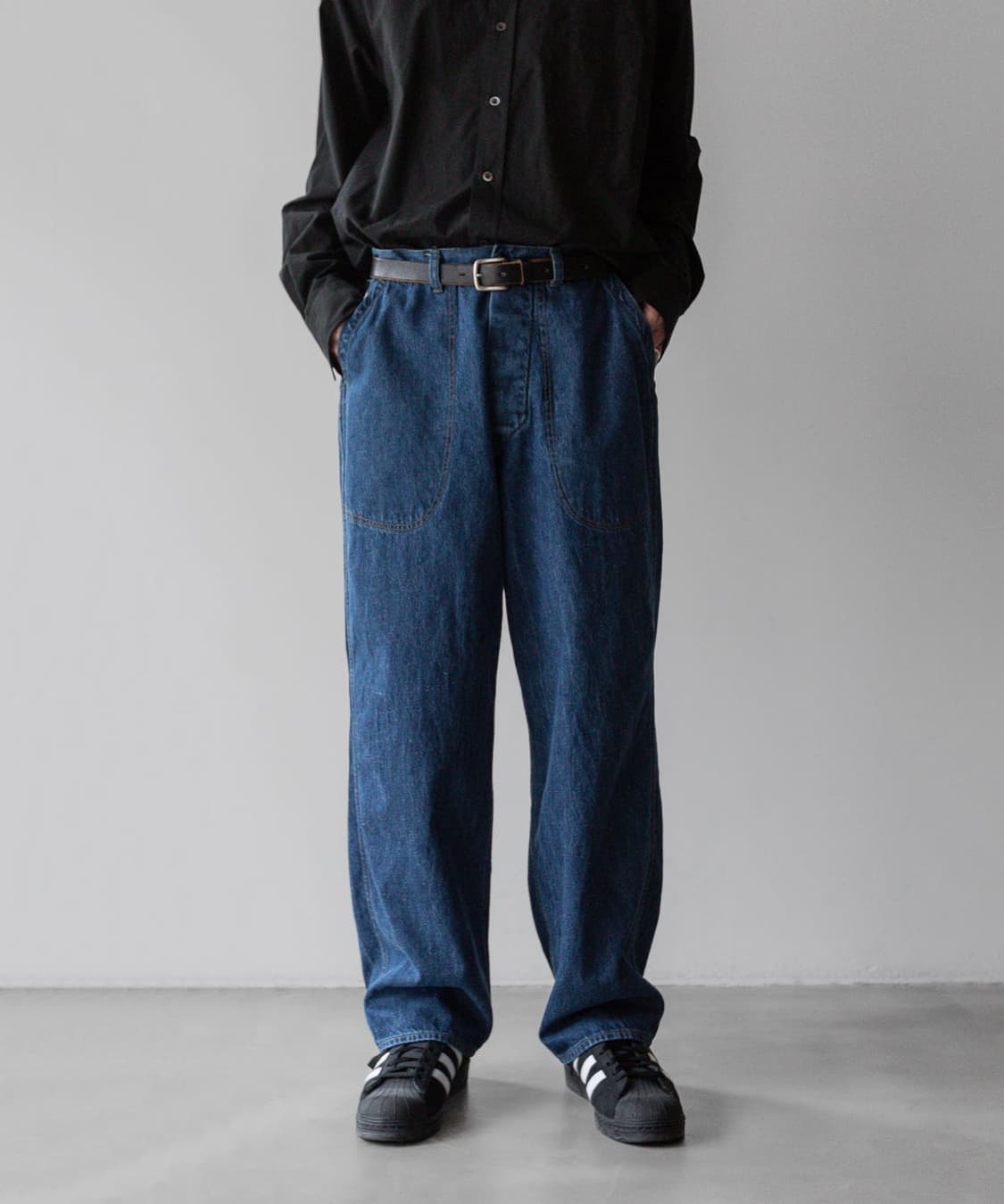 [4] INTERIM 인테림 빈티지 워시드 넵 데님 트라우저 상품이미지2