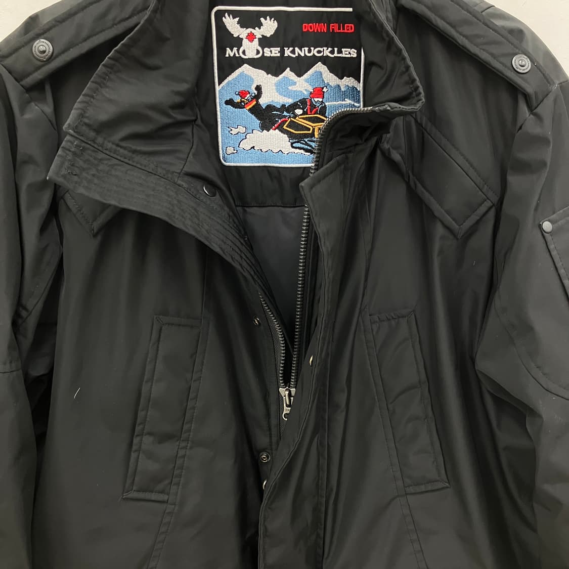 무스너클 블랙 롱 패딩 L 상품이미지5