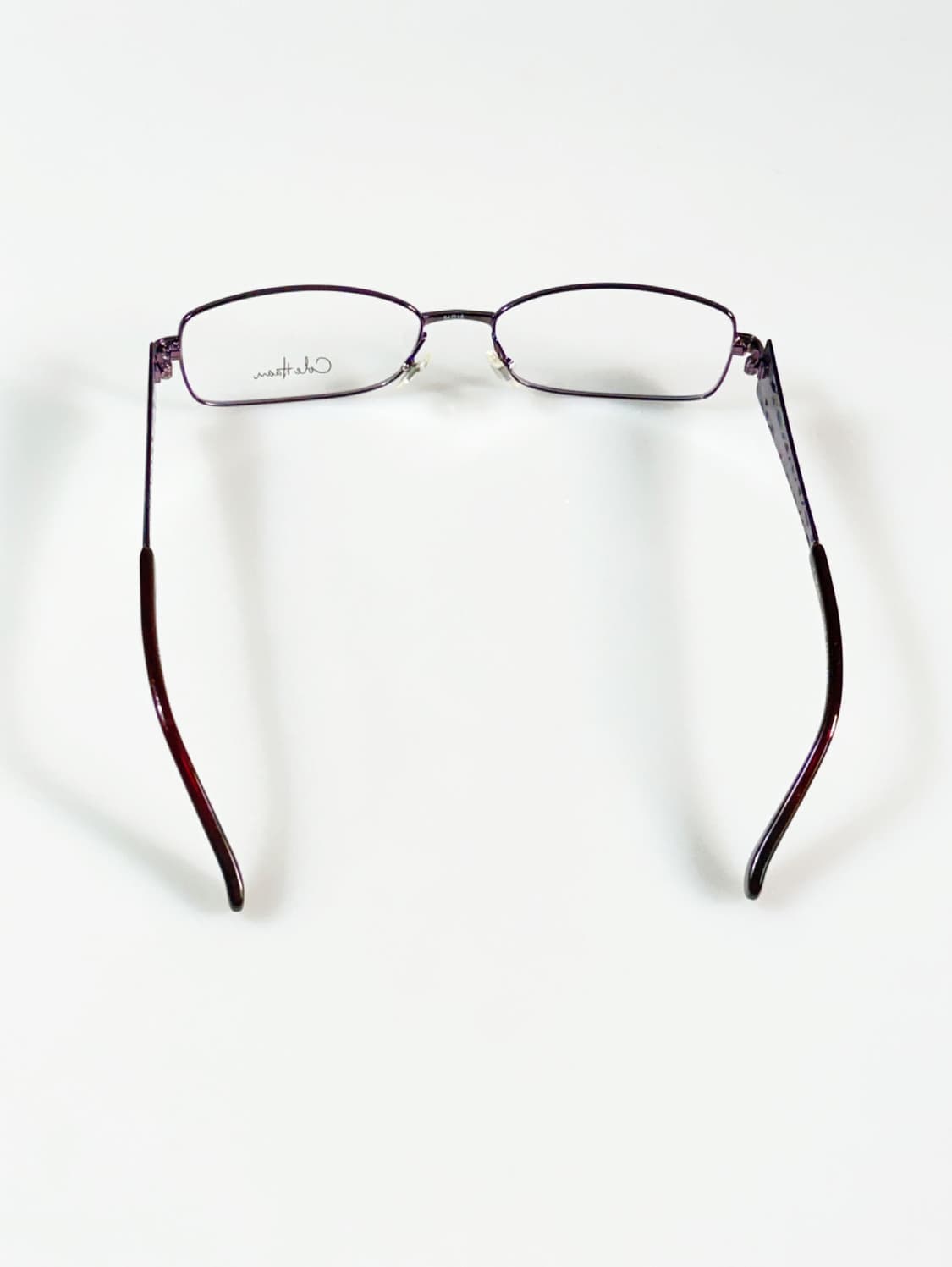 Cole Haan 슬림 스퀘어 딥퍼플 메탈 프레임 빈티지 안경 상품이미지5