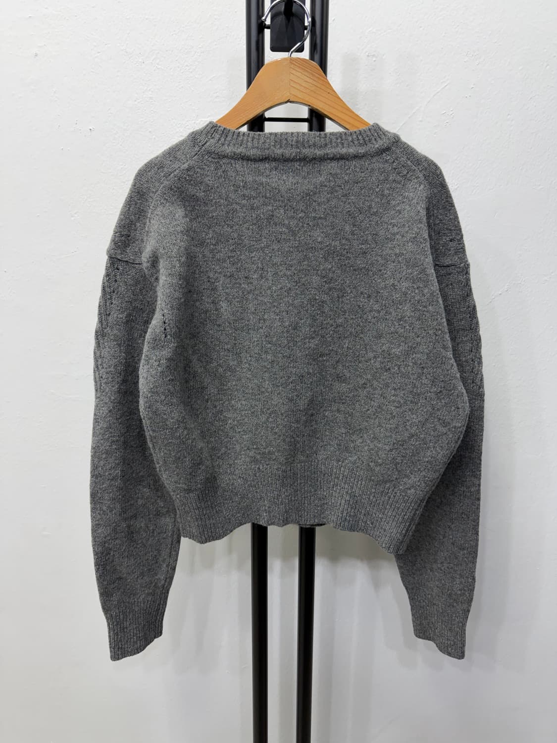 정품) 렉토 여성 회색 절개 니트 M 상품이미지6