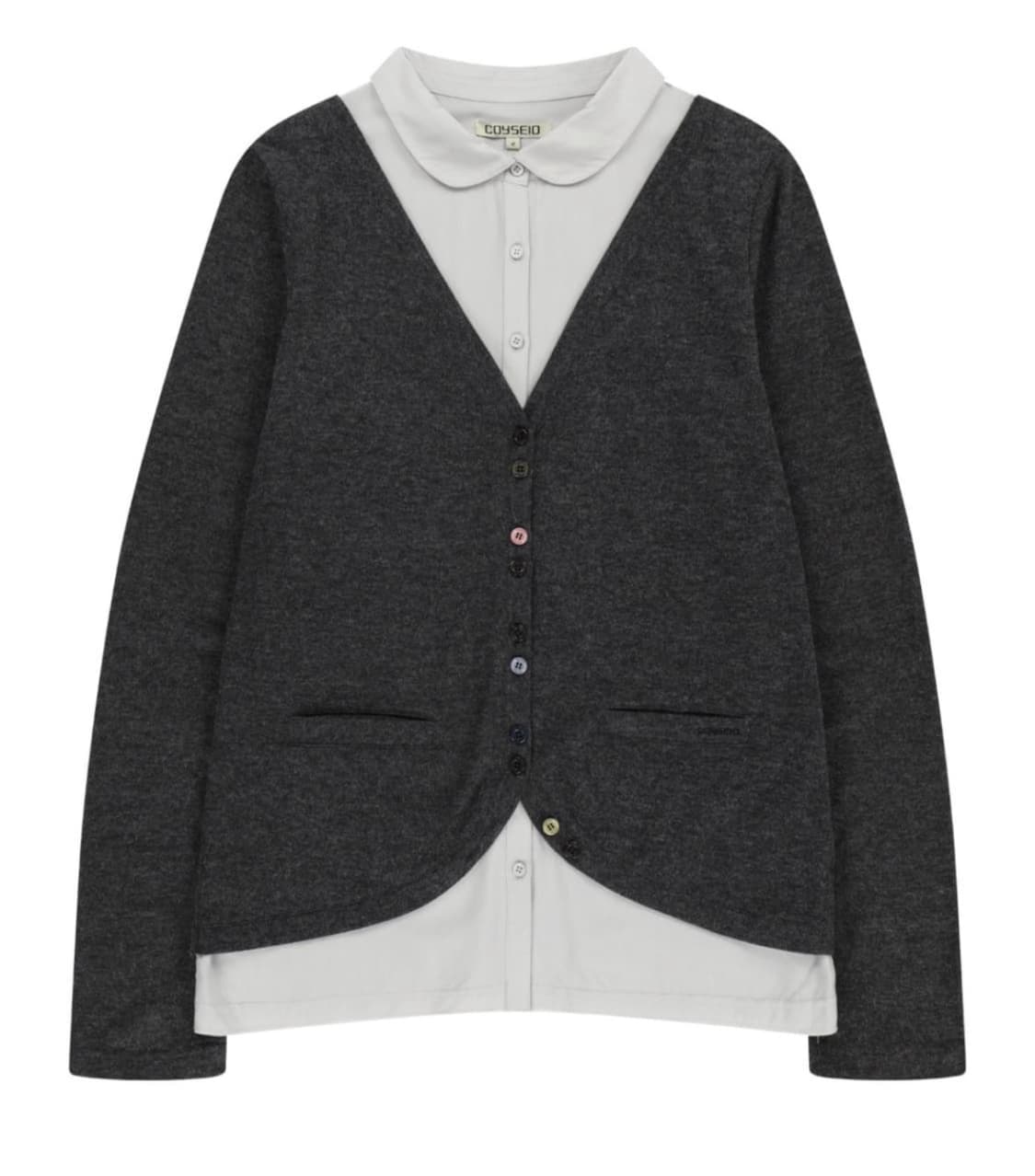 구해요))코이세이오 레이어드 셔츠 가디건 다크그레이2사이즈 구해요 상품이미지1