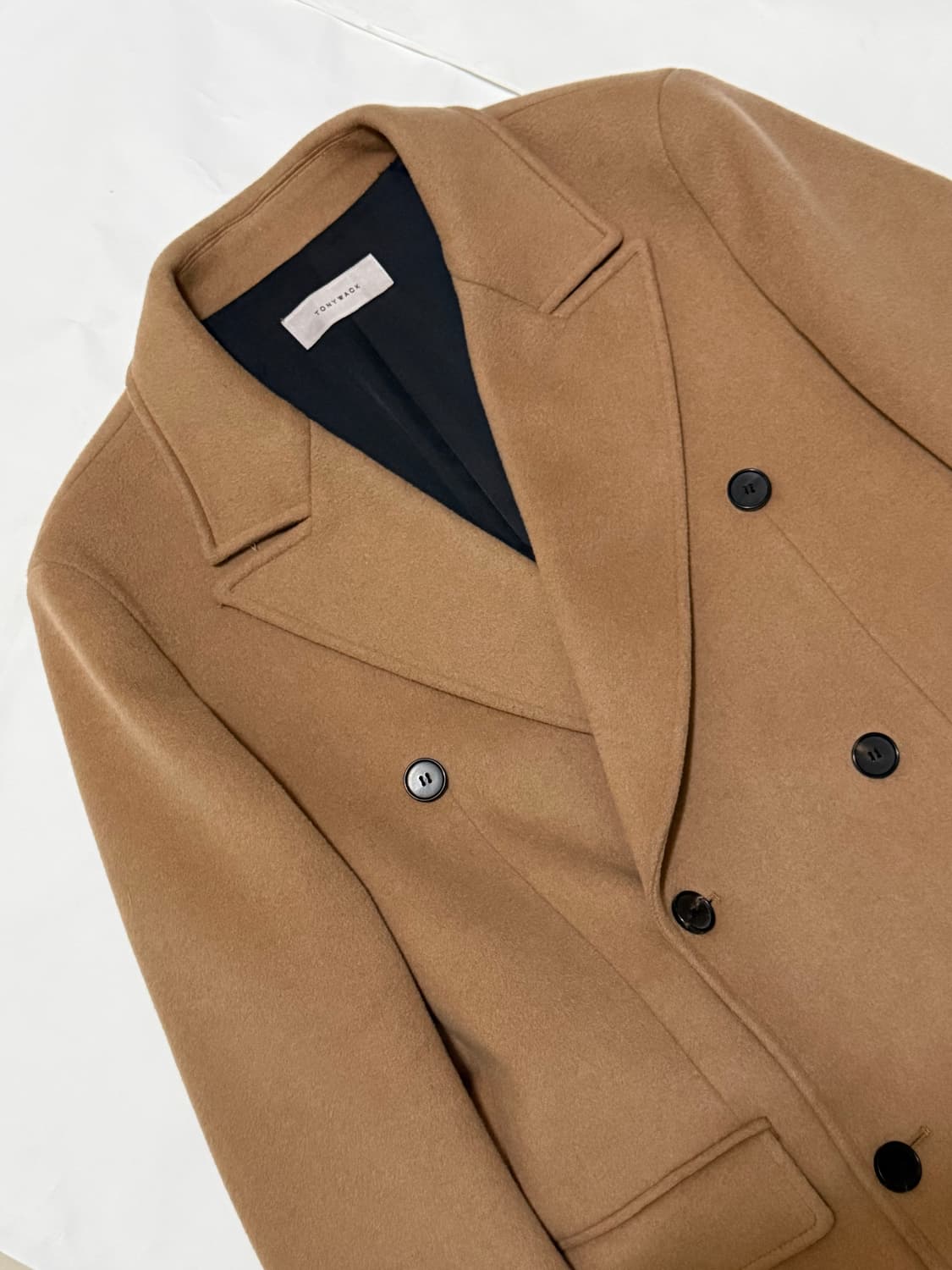 토니웩 크루도 캐시미어 더블 벨티트 코트 XL 상품이미지1