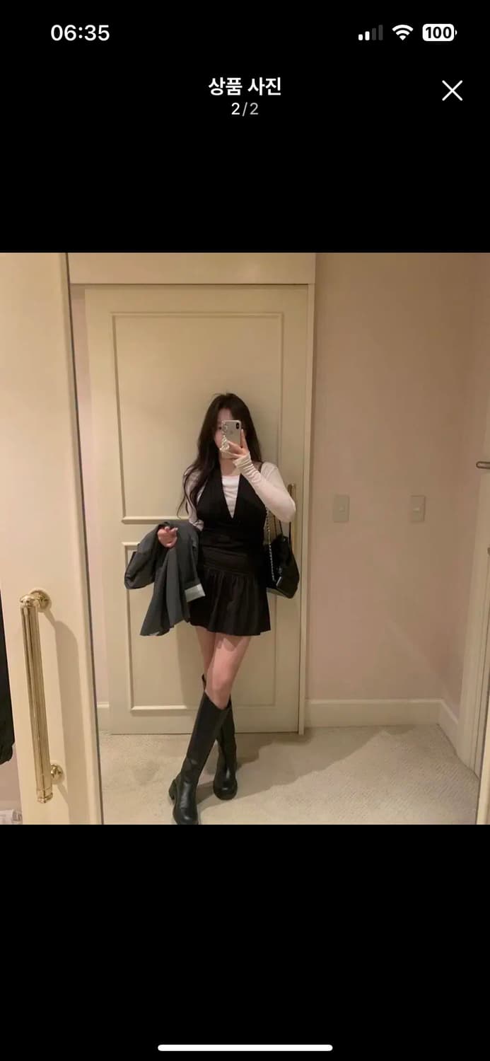 새상품) 더위시 리즈 핀턱 리프 스커트 상품이미지1