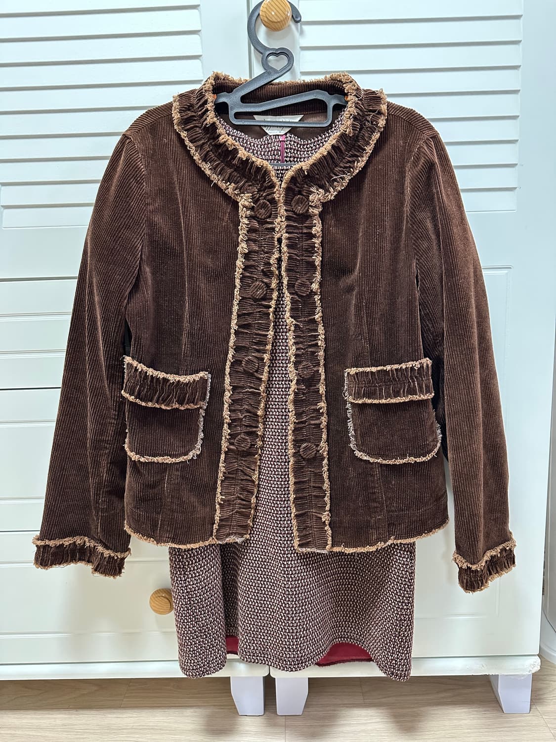 빈티지 트위드 원피스+코듀로이 자켓 상품이미지3