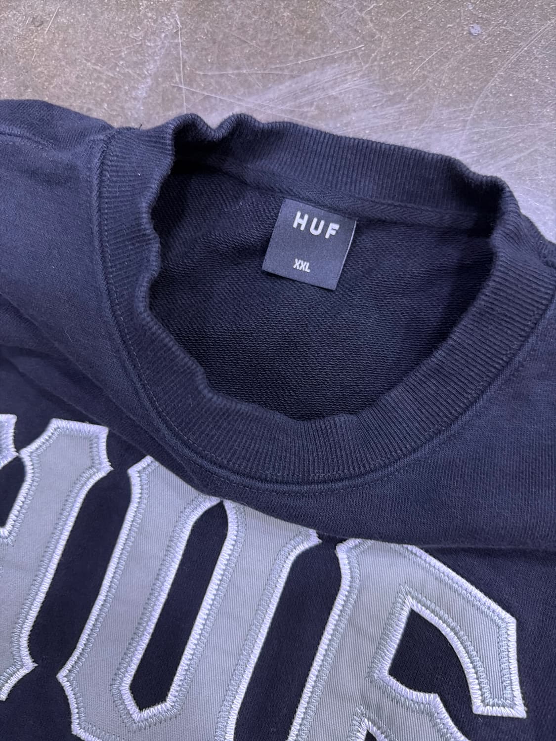 HUF 허프 아치 로고 맨투맨 스웻셔츠 블랙 XXL 상품이미지4