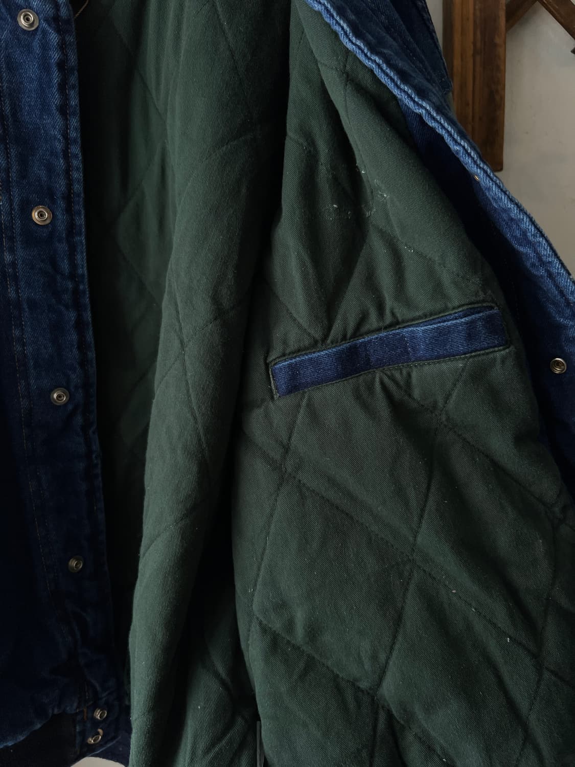 [L]90's WearGuard USA 데님 봄버 바시티 자켓 상품이미지7