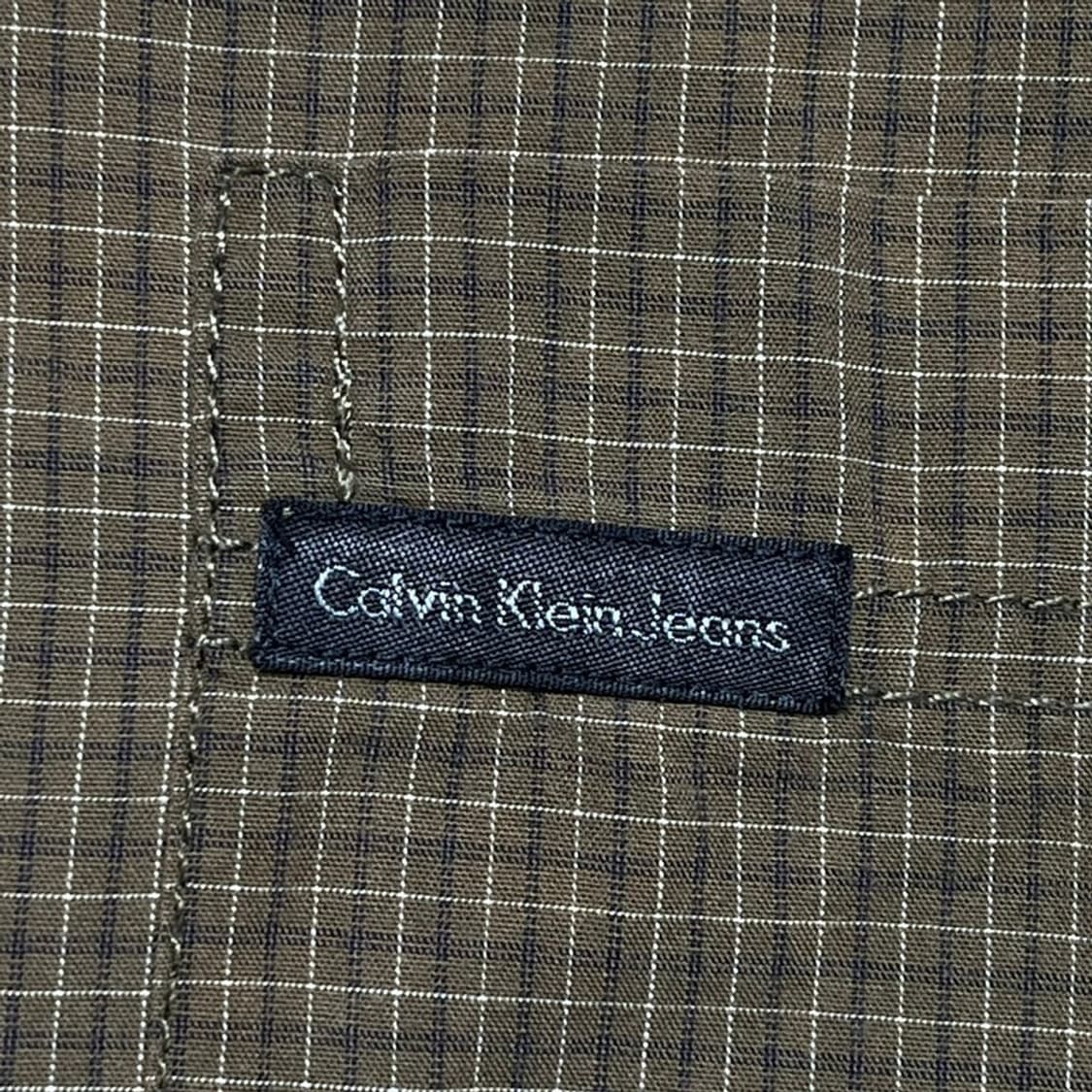  CALVIN KLEIN 체크 셔츠 브라운 L 상품이미지6