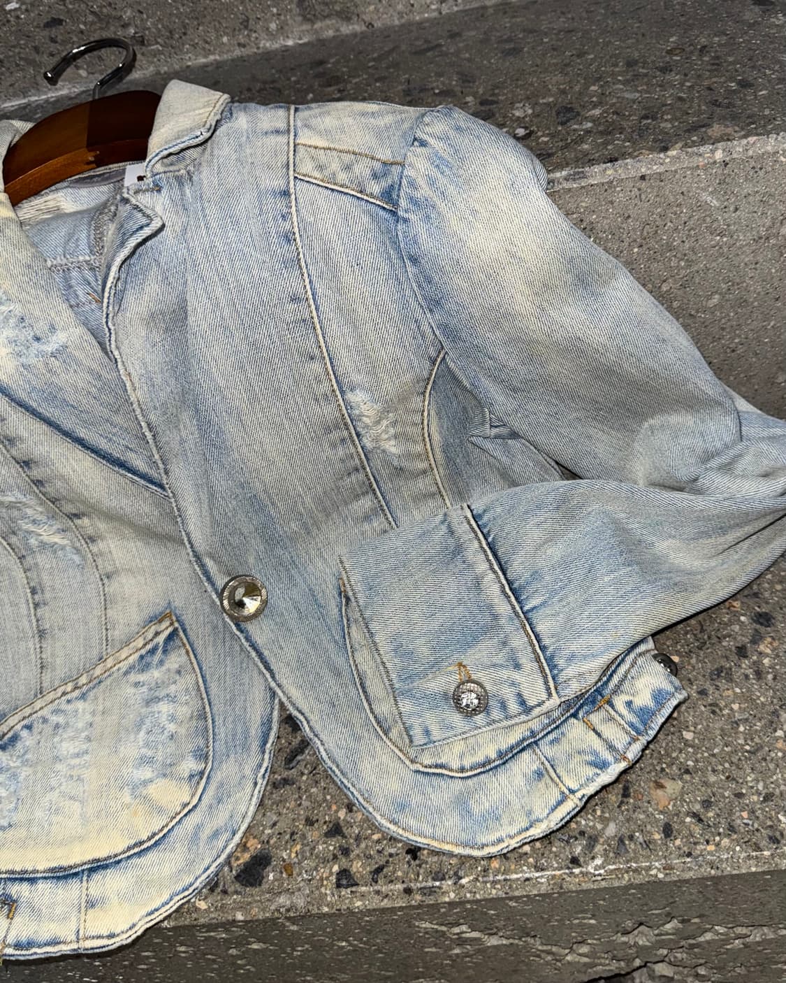 걸스 디테일 데님블레이저 상품이미지8