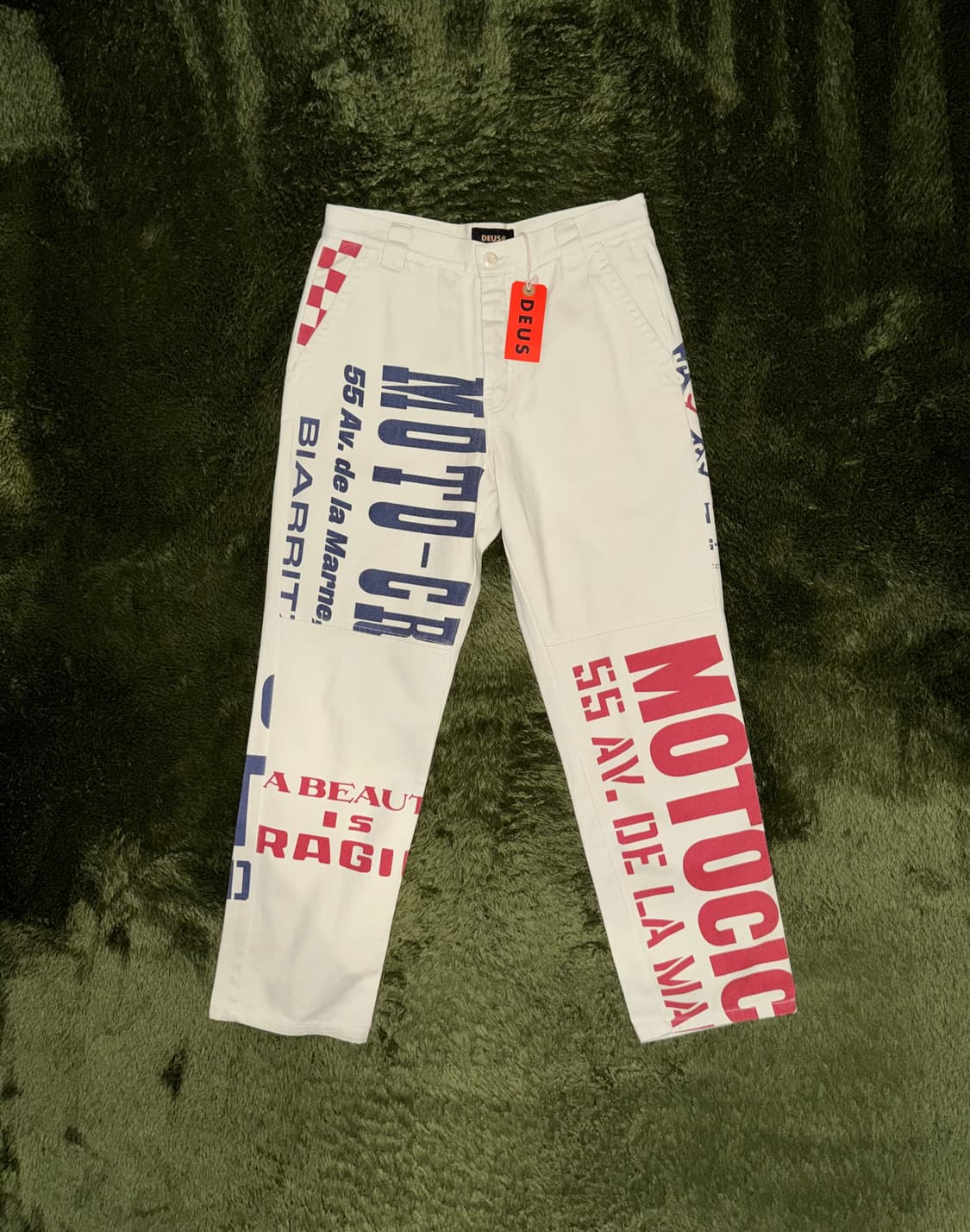 [32] 데우스 엑스 마키나 프레자일 프린팅 코튼 워크 팬츠 아이보리 상품이미지1