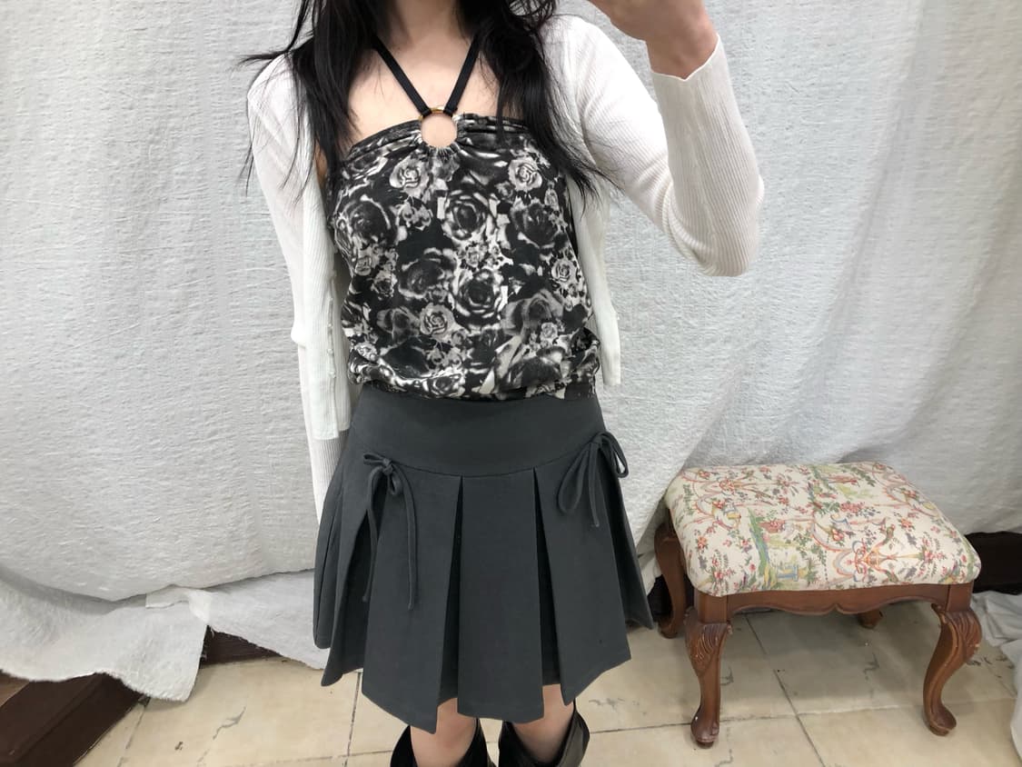 White crop cardigan 상품이미지3