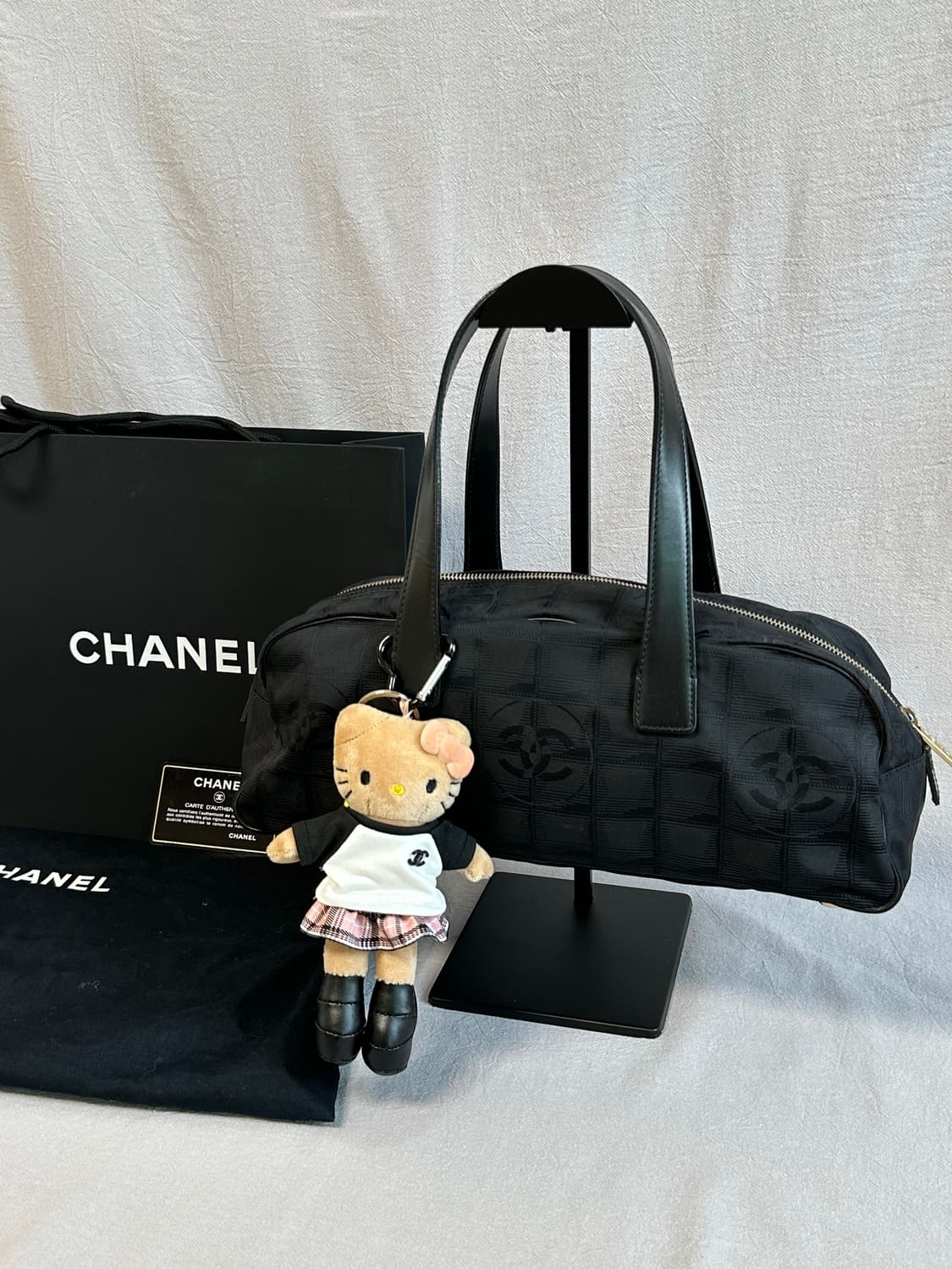 (풀구성) 샤넬 뉴트래블백 바게트백 블랙 빈티지 y2k 9번대 상품이미지3