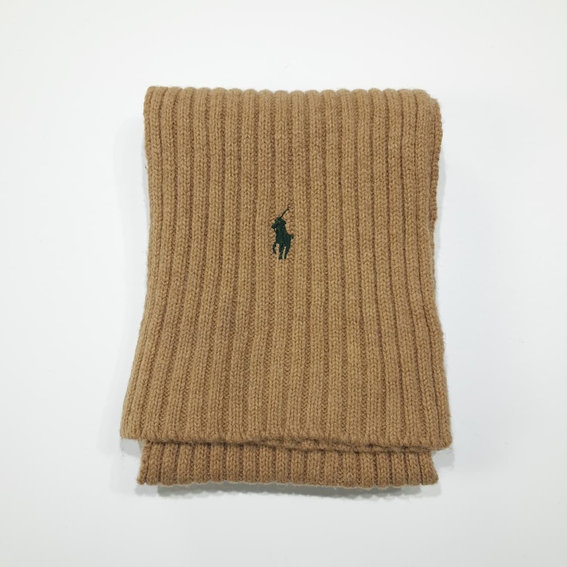 MX644 폴로 00s 램스울 카멜 브라운 리브드 머플러 목도리 상품이미지7
